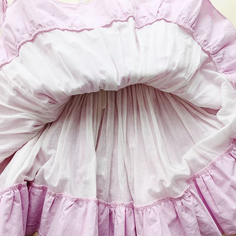 100% Cotton Lace Bow Sleeveless Midi Dresses - image 13