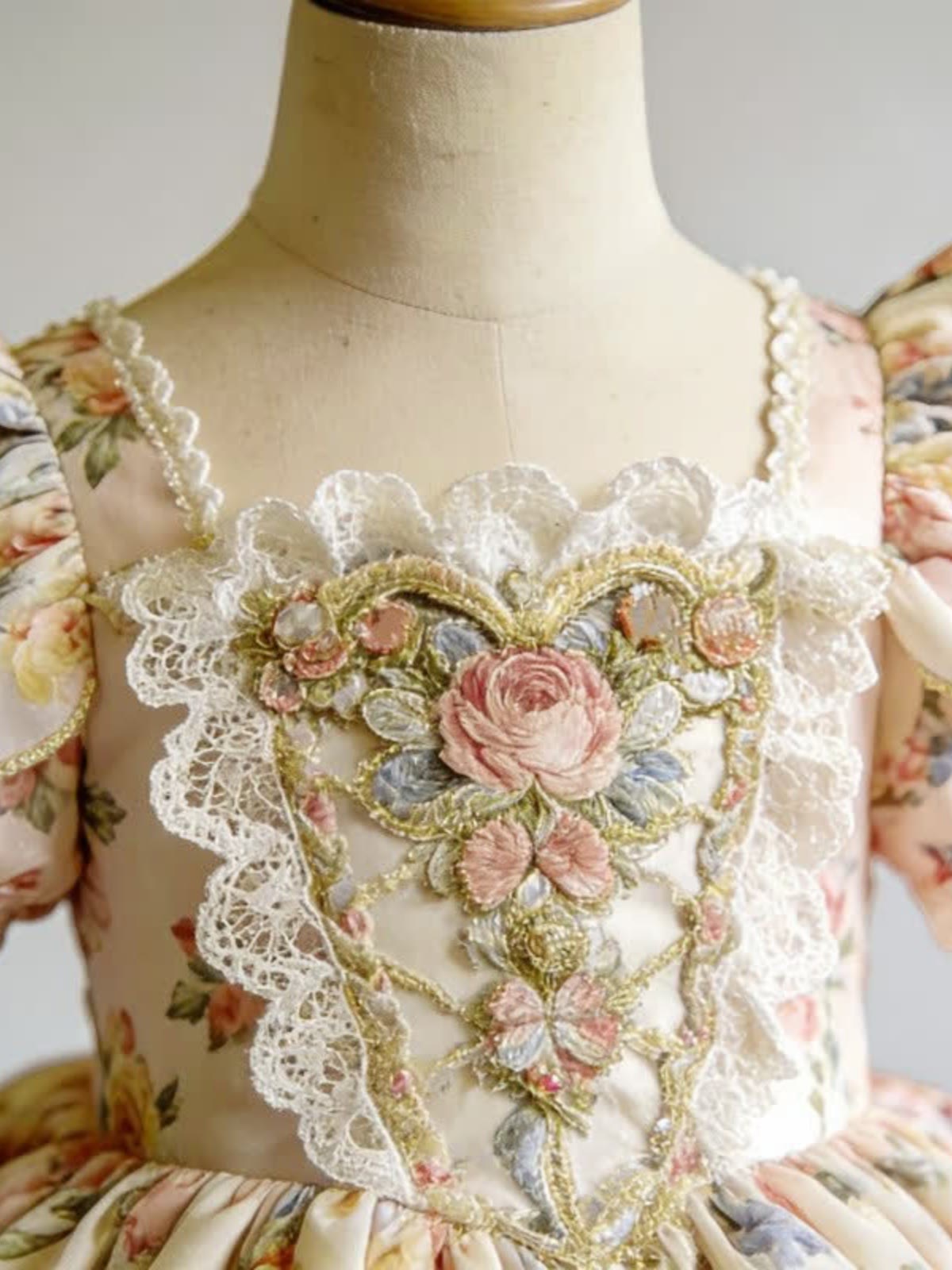 Polyester Cotton Lace Edge Short Sleeve Short Dresses - image 7