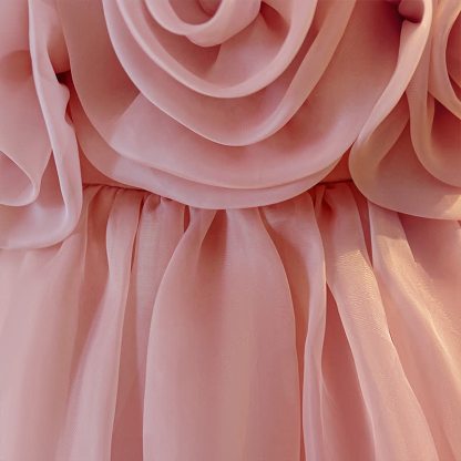 Organza Rosette Sleeveless Maxi Dresses - image 4