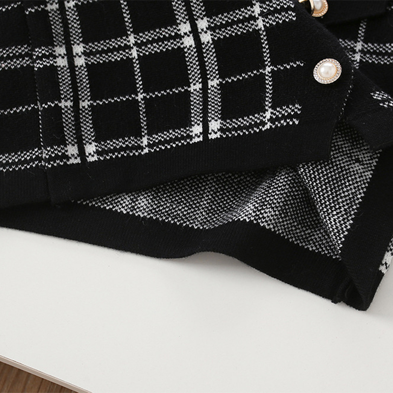 Yarn/wool Yarn Buckle Long Sleeve Regular Two-piece Set - image 13