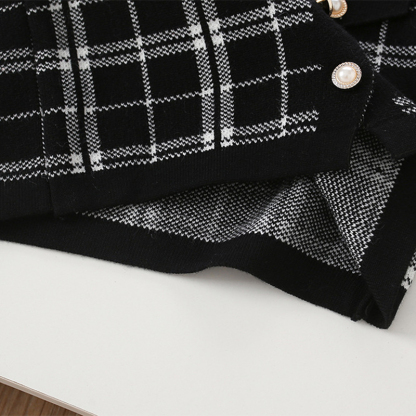 Yarn/wool Yarn Buckle Long Sleeve Regular Two-piece Set - image 13