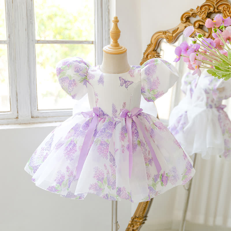 Organza Bow Short Sleeve Midi Dresses - image 4