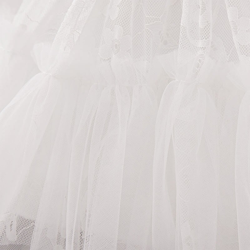 Lace Ruched Short Sleeve Midi Dresses - image 5