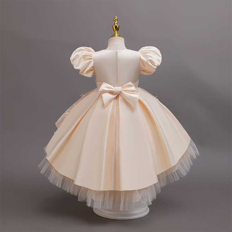 [Archive Sale] Mesh Rosette Folds Sequins Short Sleeve Maxi Dresses - image 3