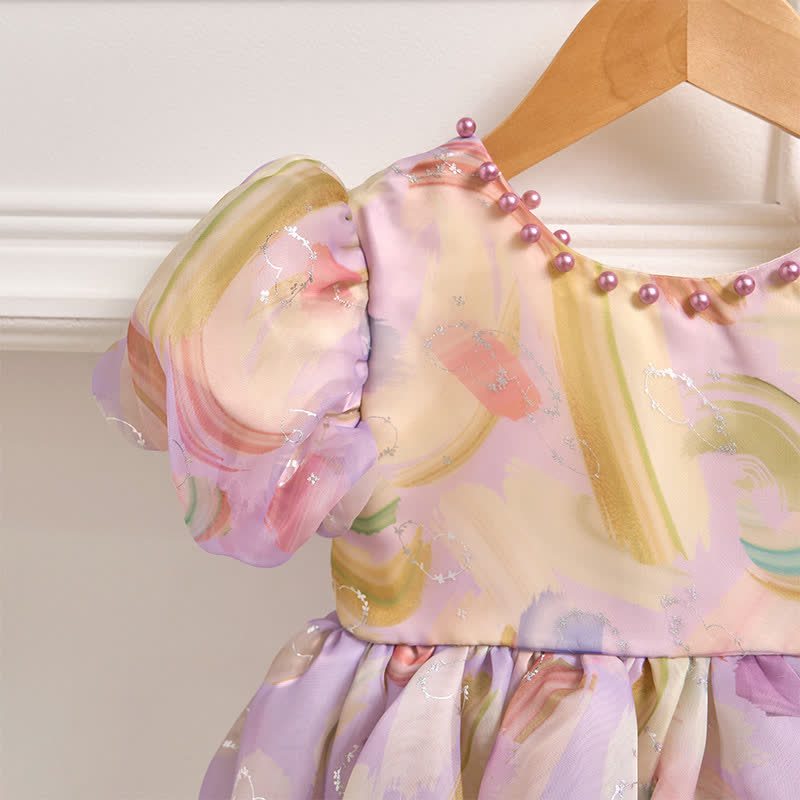 [Archive Sale] Organza Bow Pearl Short sleeve Midi Dresses - image 17