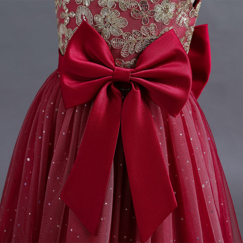 Mesh Bow Lace-up Cap Sleeve Maxi Dresses - image 15