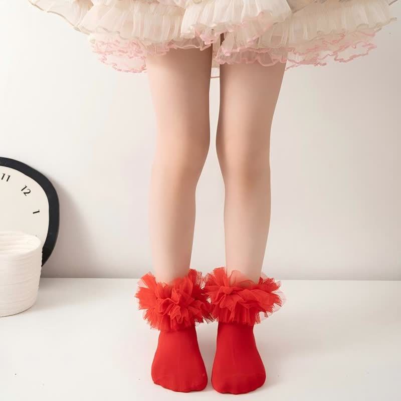 Solid Rosette Socks - image 14