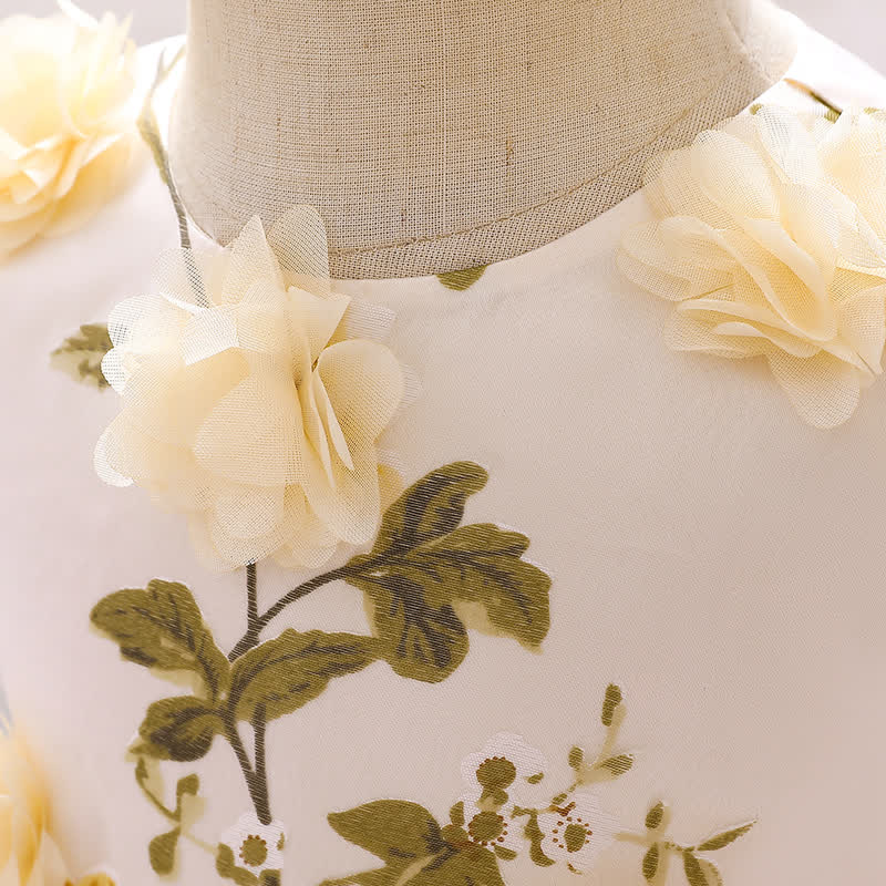 Mesh Rosette Sleeveless Midi Dresses - image 22