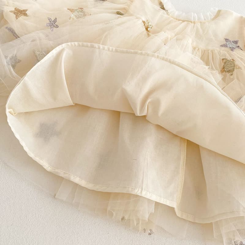 Mesh Embroidery Long Sleeve Midi Dresses - image 10