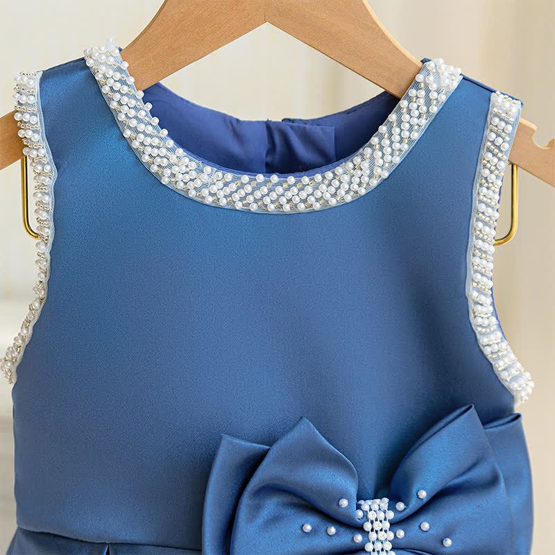 Satin Bow Sleeveless Midi Dresses - image 31