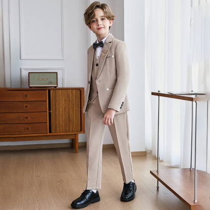 [Archive Sale] Chemical Fiber Blend Bow Long Sleeve Regular Five-piece Formal Suit - image 2