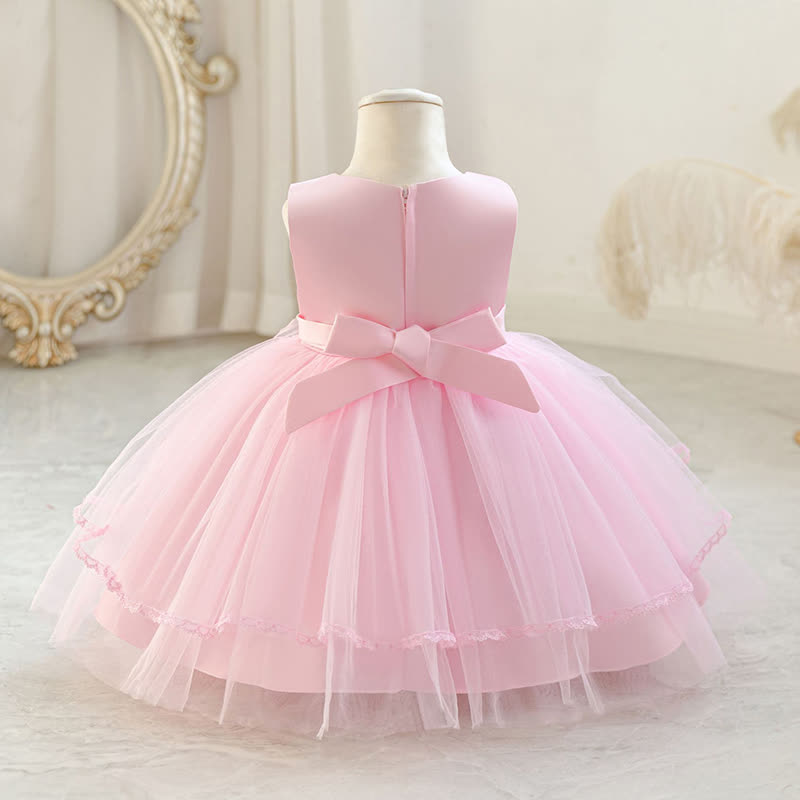 Mesh Rosette Asymmetric Sleeveless Midi Dresses - image 3