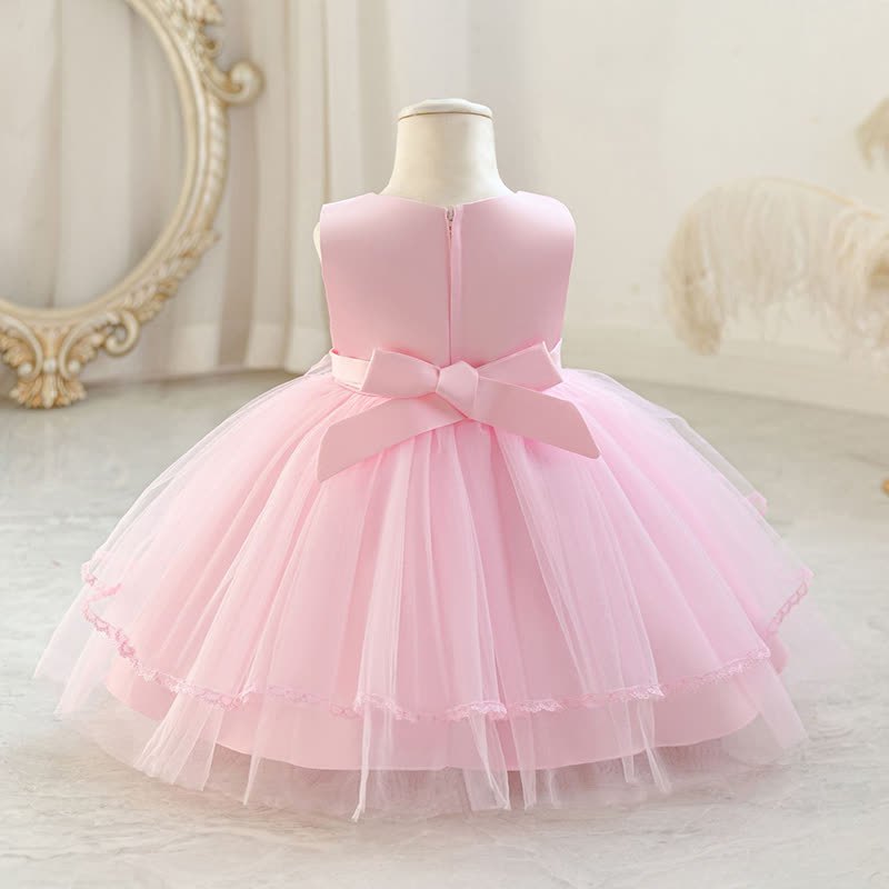 Mesh Rosette Asymmetric Sleeveless Midi Dresses - image 3