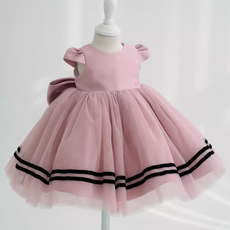 Mesh Bow Cap Sleeve Midi Dresses - image 5
