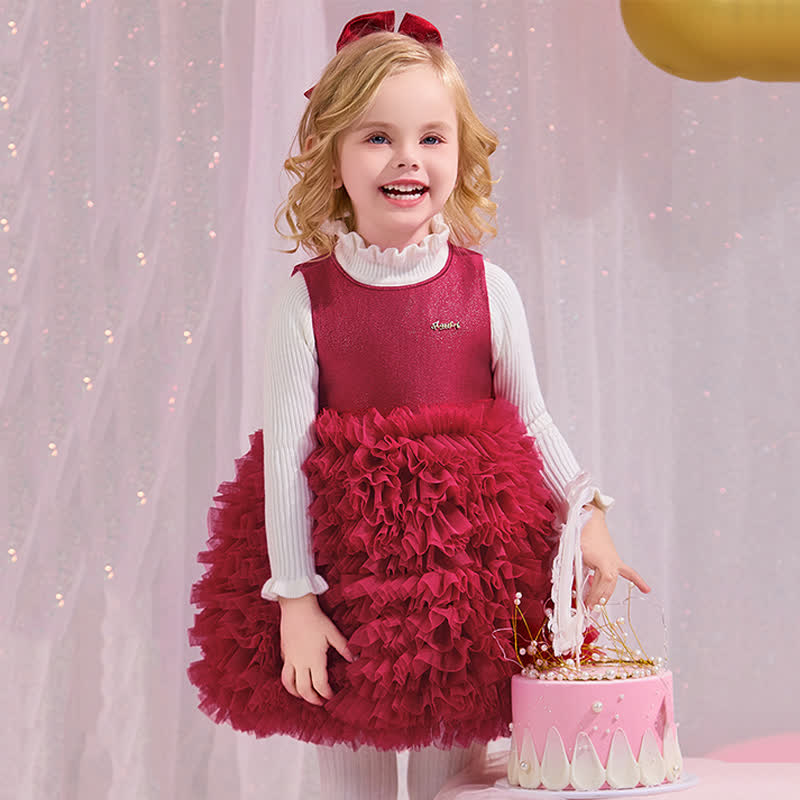 Twill & Mesh  Sleeveless Mid-long Dresses - image 23