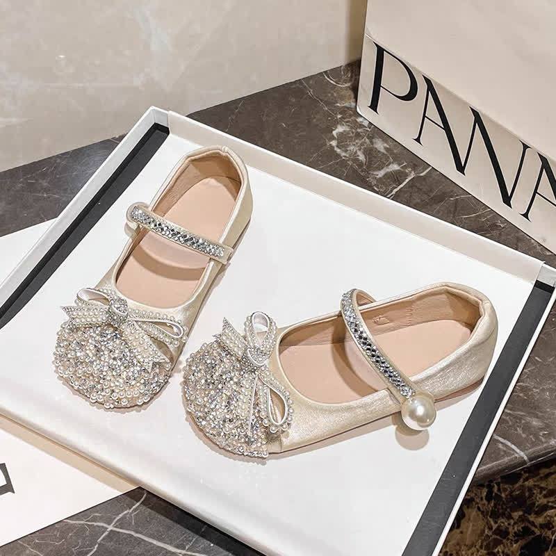 Solid Rhinestones Round Toe Flats  - image 3