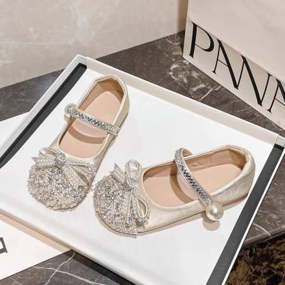 Solid Rhinestones Round Toe Flats  - image 3