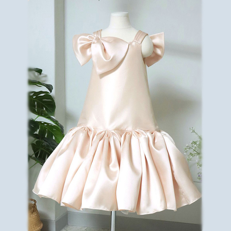 Satin Bow Flouncing Sleeveless Midi Dresses - image 3