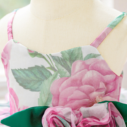 Organza Rosette Sleeveless Midi Dresses - image 4