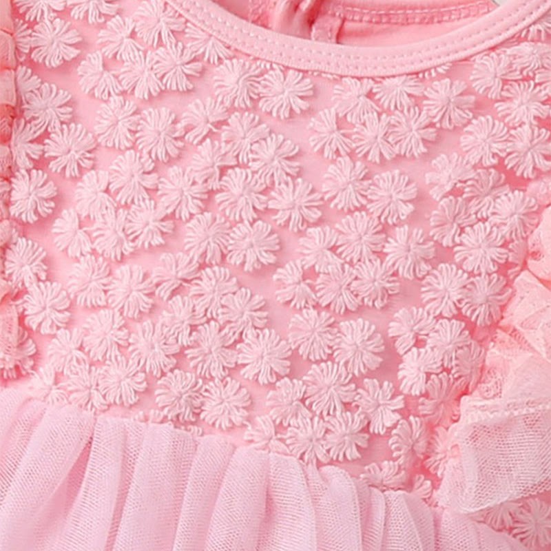 Cotton Lace Folds Long Sleeve Regular Bodysuit - image 6