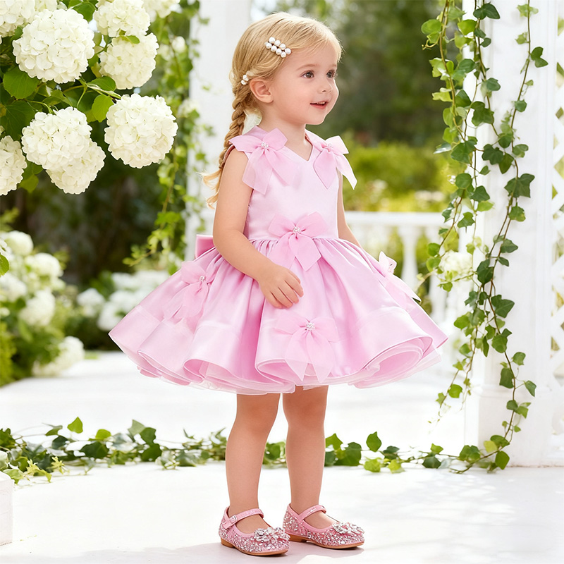 Satin Bow Folds Sleeveless Regular Dresses - image 13