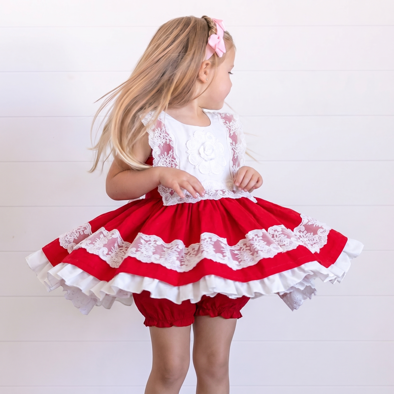 100% Cotton Stitching Lace Sleeveless Short Two-piece Set - image 6