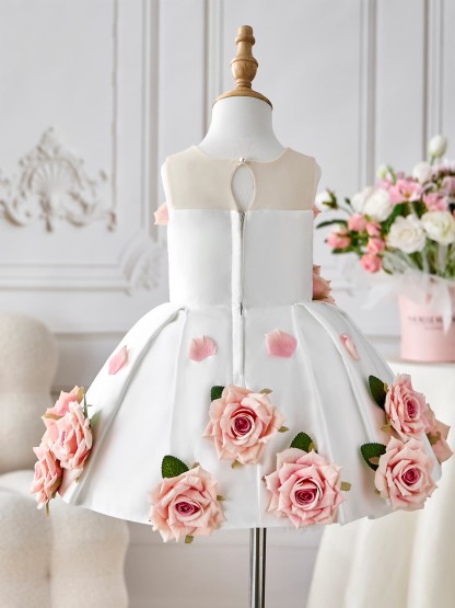 Satin Rosette Sleeveless Midi Dresses - image 3
