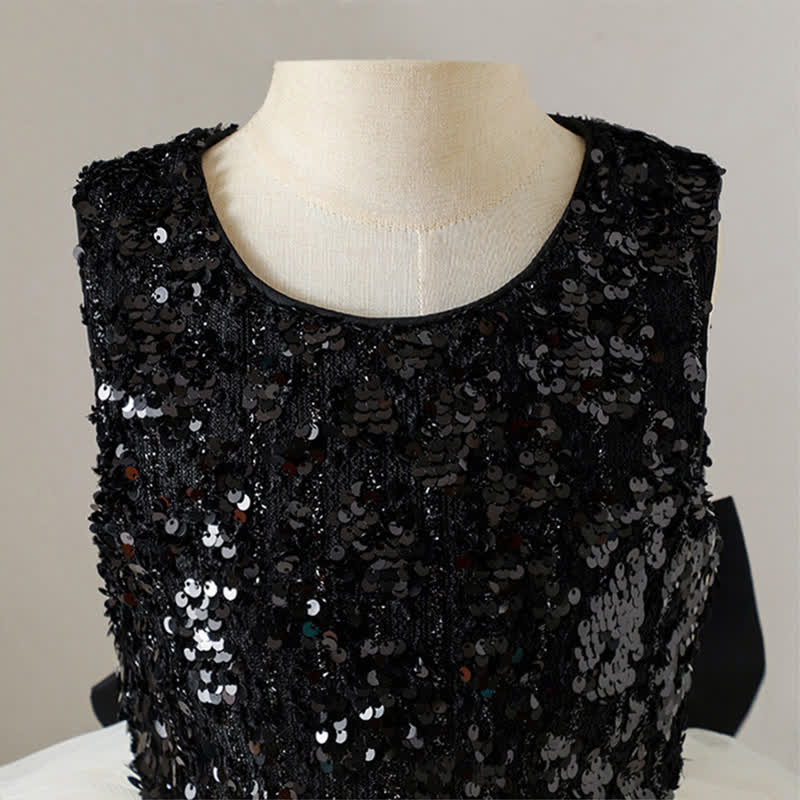 [Archive Sale] Glitter Bow Tiered Sleeveless Midi Dresses - image 3