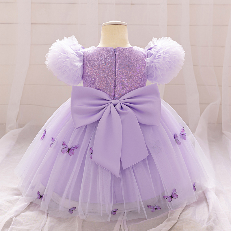 Mesh Butterfly Short Sleeve Midi Dresses - image 3