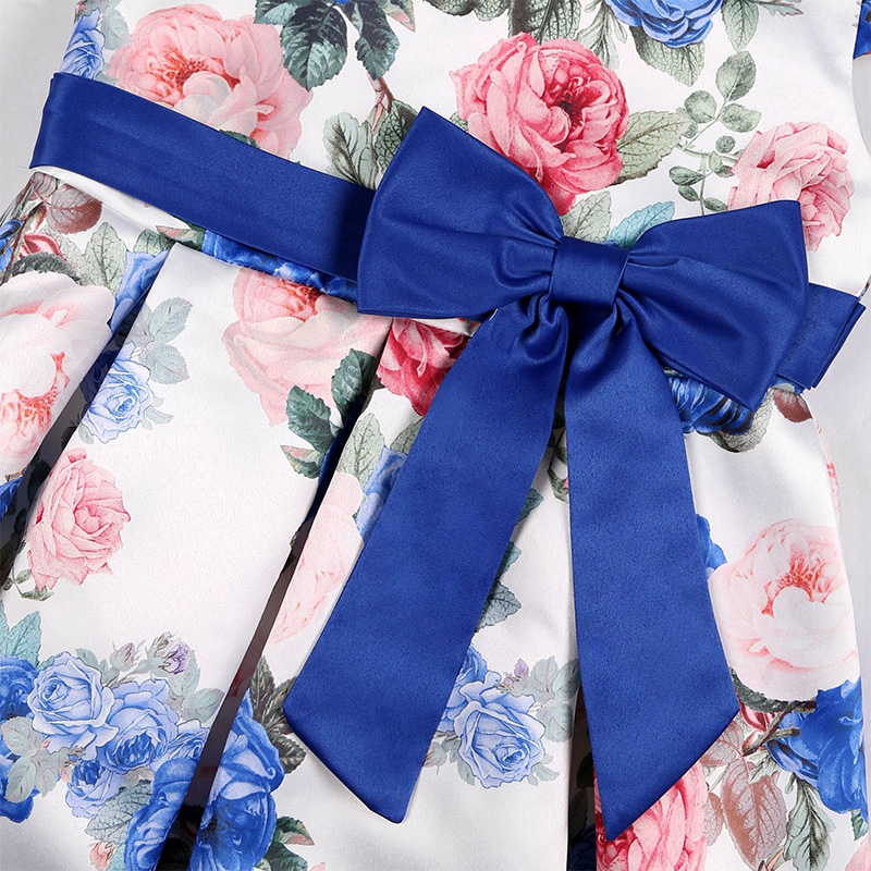 Satin Bow Short Sleeve Midi Dresses - image 47