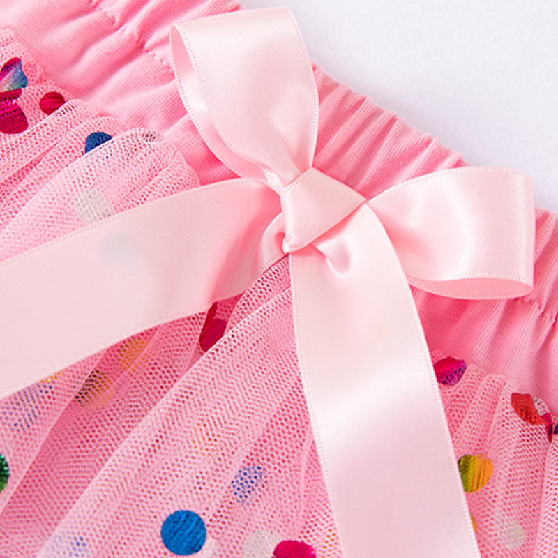 Easter Jersey&Mesh Bow Printing Cap Sleeve Midi Dresses - image 8