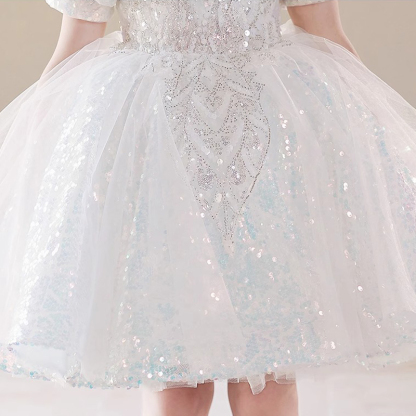 [Archive Sale] Mesh Sequins Short Sleeve Mid-long Dresses - image 10
