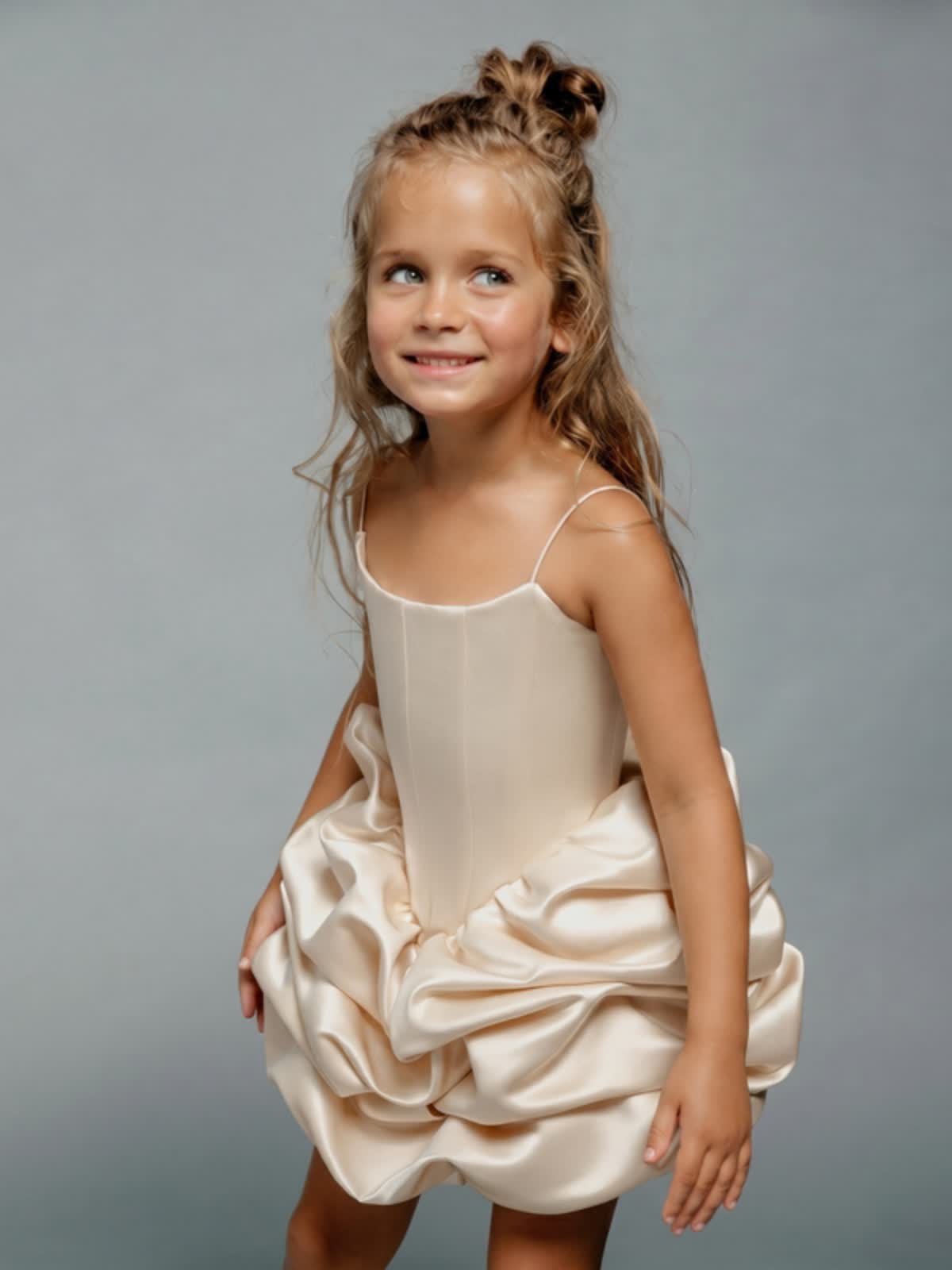 Satin Ruched Sleeveless Short Dresses - image 5