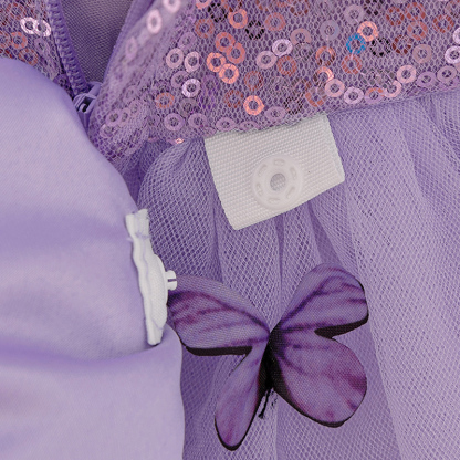 Mesh Butterfly Short Sleeve Midi Dresses - image 7