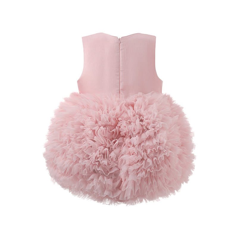 Twill & Mesh  Sleeveless Mid-long Dresses - image 5