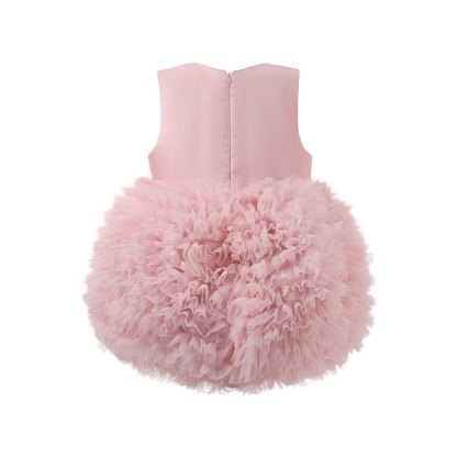 Twill & Mesh  Sleeveless Mid-long Dresses - image 5