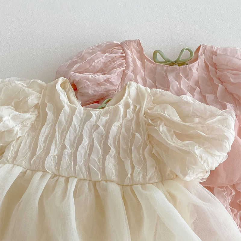 Chiffon Rosette Short Sleeve Regular Dresses - image 11