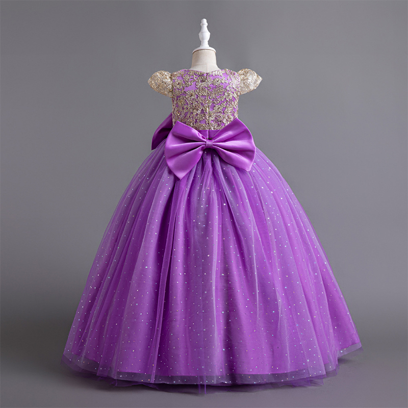 Mesh Bow Lace-up Cap Sleeve Maxi Dresses - image 26