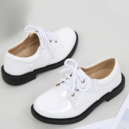 Solid Hook And Loop Round Toe Dress Shoes - image 7