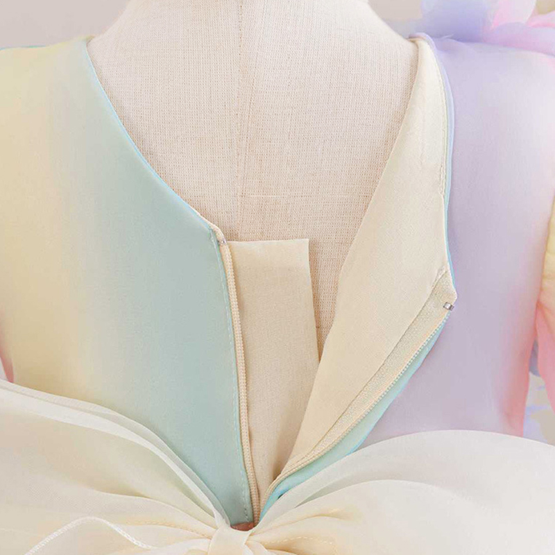 Organza Applique Short Sleeve Short Dresses - image 9