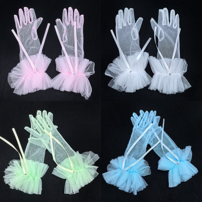 Solid With Bow Gloves - image 10