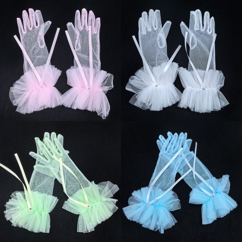 Solid With Bow Gloves - image 10