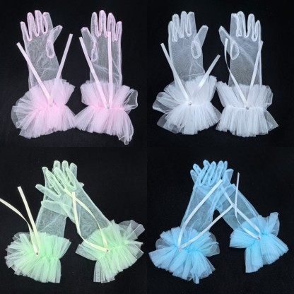 Solid With Bow Gloves - image 10
