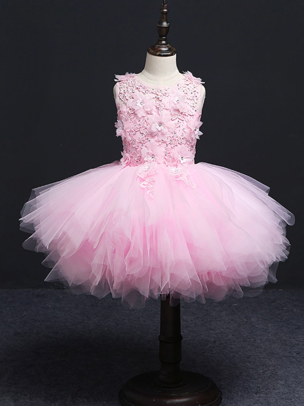 Mesh Rosette Sleeveless Midi Dresses - image 4