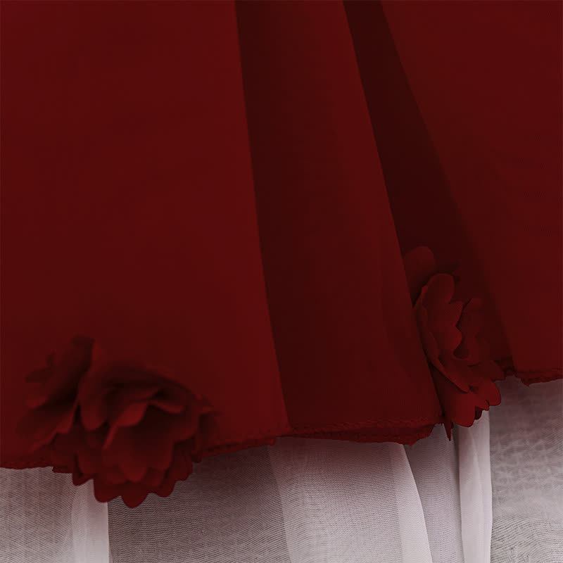 Organza Bow Rosette Maxi Dresses - image 35