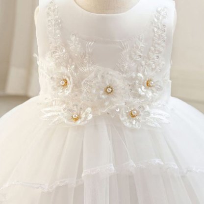 Mesh Rosette Asymmetric Sleeveless Midi Dresses - image 15