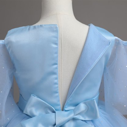 Mesh Lace Glitter Short Sleeve Mid-long Dresses - image 22