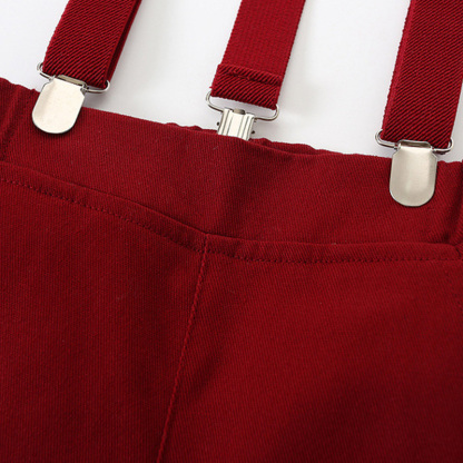 100% Cotton Cotton-Blend Bow Overalls Regular Sleeve Regular Formal Suit - image 15