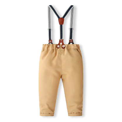 [Archive Sale] Cotton-blend Bow Overalls Long Sleeve Regular Two-piece Set - image 6