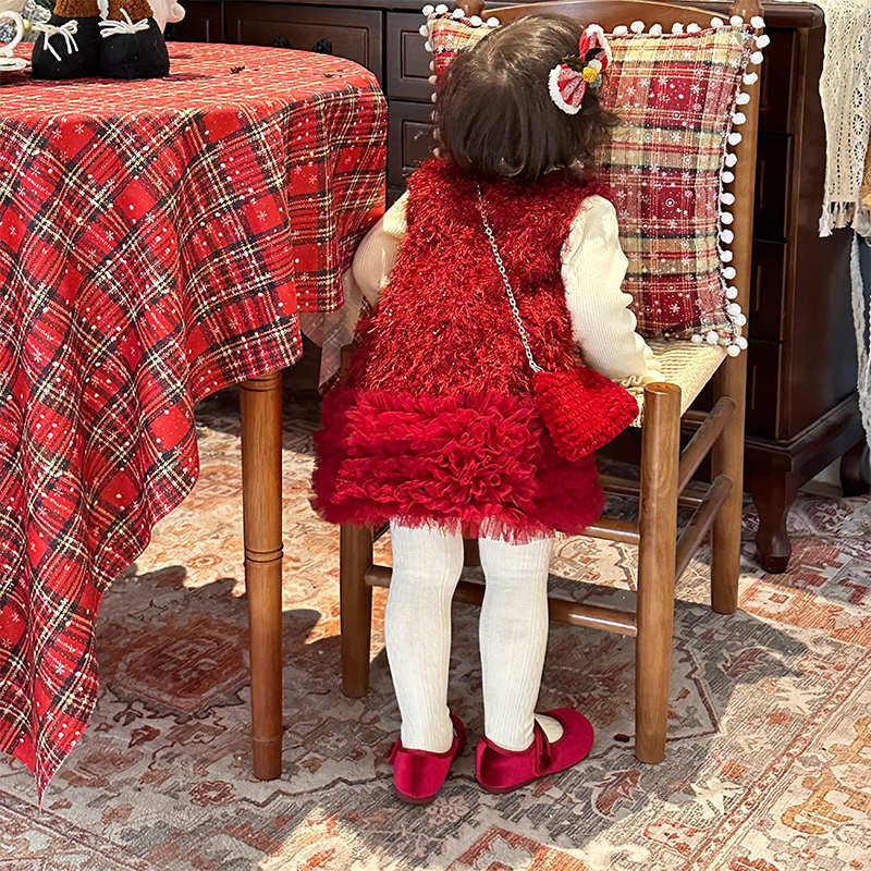 Faux Fur Split Joint Sleeveless Midi Dresses - image 9